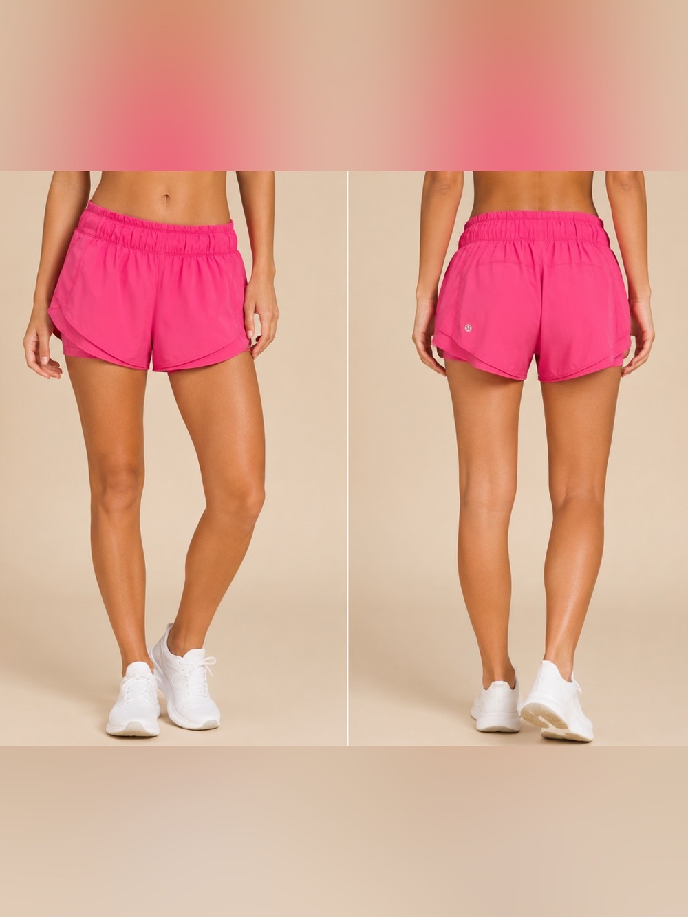Lululemon Coral Pink Speed Up Shorts - Size 4